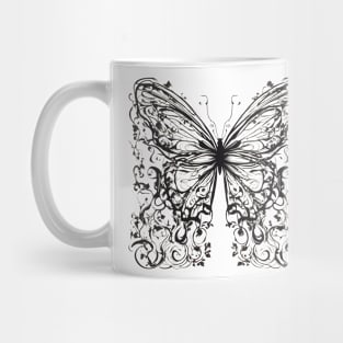 Flight of Grace The Majestic Butterfly Silhouette Mug